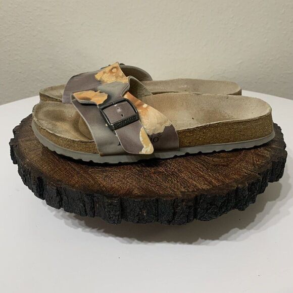 Birkenstock Papillio Women’s Size 7 Catalina Floral One Strap Slip On Sandals - Picture 1 of 16